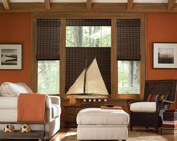 Cordless Top Down Bottom Up Natural Woven Wood Shades